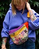 saszetka nerka Kolorowa nerka damska duża saszetka handmade ZEBRA VIBE 1