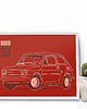 plakaty Plakat "Fiat 126p - czerwony" 1