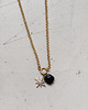 złote naszyjniki Naszyjnik łańcuszek Agat czarny i Gwiazda 2