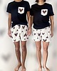 piżamy damskie Piżama Unisex bawełniana w beżowe serca 1