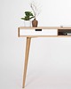 biurka Biurko z dwoma szufladami i wnęką, mid century modern 3