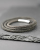 biżuteria męska Bransoletka zamszowa szara trzy oploty (4mm)  89,00 zł 1