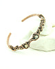 bransoletki wire wrapping Miedziana bransoleta mankietowa z cytrynem 1