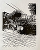 grafiki i ilustracje Linoryt "Tramwaj z Soller" 7