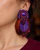 kolczyki soutache Kolczyki soutache z piórkami 1