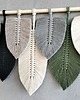 makramy Makrama Liście Stonowana Dekoracja Japandi Loft 70x35 cm 4