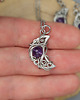 wisiory Wisiorek księżyc fioletowy ametyst wire wrapping 2