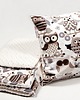 poduszki do pokoju dziecka Poduszka /poszewka minky - sowy ecru - 40x40 cm 2