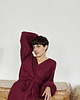 sukienki midi damskie Sukienka MUNA / burgundy 7
