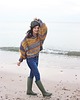 swetry damskie  Sweter handmade  melanż  z wełną 7