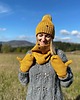szale damskie Komin merino w prążki Soft Snood - musztarda 3