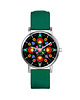 zegarki damskie Zegarek  mały - Mandala folk, czarna - silikonowy, zielony 1