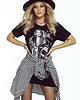 t-shirt damskie Koszulka bawełniana długa T-shirt  maxi Kosmonautka czarna 3