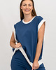bluza bez kaptura damska Bezrękawnik ,,AMORE" denim 2