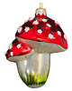 bombki Ręcznie malowana bombka szklana błyszczące czerwone muchomory 4