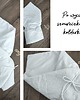 szatki, ubranie na chrzest Rożek niemowlęcy  75x75 cm -  biała bawełna haftowana 2
