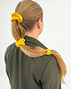 gumki do włosów Jedwabna scrunchie gumka frotka mini żółta 1