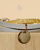 bransoletki skórzane flo light grey + gold bransoletka skórzana 1