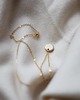 złote naszyjniki 16k Gold Plated Thick Round Tag Necklace 2