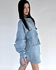 kurtki damskie Bluza/ kurtka koszulowa oversize denim light blue 4