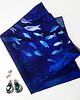 sukienki maxi damskie Granatowa SUKIENKA maxi na ramiaczkach, autorski print OCEAN 100% wiskoza 5