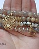 bransoletki z kamieni naturalnych Beige and nude - set 5