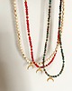 chokery Choker z koralu z półksiężycem 4