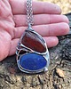 wisiory Lapis lazuli i bursztyn - wisiorek 3