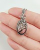 wisiory Naszyjnik Rodonit stal chirurgiczna wisiorek handmade wirewrapping 4