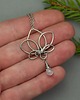 wisiory Wisiorek kwiat lotosu kamień księżycowy wire wrapping 2