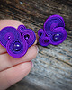 kolczyki soutache Małe, fioletowe, eleganckie kolczyki sutasz 3