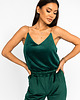 topy damskie GOLDEN CHAIN welurowy TOP w butelkowym  kolorze 1