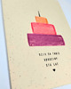 kartki scrapbooking Kartka urodzinowa z haftowanym tortem - personalizowany napis 1