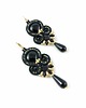 kolczyki soutache Czarne maleństwa kolczyki sutasz z onyksem czarnym 1