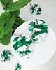 kolczyki z masy plastycznej Zielone matowe kolczyki monstera 5