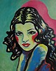 obrazy Obraz  ręcznie malowany do salonu gilda rita hayworth 2