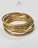 pierścionki złote Zestaw 7 obrączek SLIM srebro złocone 3