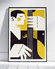 plakaty Jazz, Muzyk, Muzyka, Kontrabas, Plakat Muzyczny 1