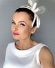 Ślubne ozdoby do włosów Fascynator ślubny Blumo ECRU 3
