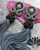 kolczyki soutache meduzy srebrne  - kolczyki sutasz 1