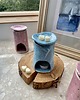 świeczniki i świece Kominek ceramiczny - kolor Błękitny 2