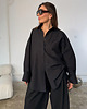 koszule damskie  Koszula Calm black oversize cotton 2