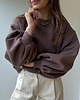 bluza bez kaptura damska Bluza Enjoyable choclate 3