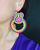 kolczyki soutache Nubi- duże i kolorowe kolczyki soutache 2