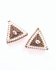 kolczyki szklane Kolczyki Trójkątne Sztyfty "Czekoladowa Beza" 1
