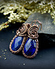 kolczyki wire wrapping Kolczyki z lapis lazuli 1