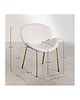 krzesła Krzesło Szenilowe Krzesło Metalowe Złota Podstawa Rafa Białe 5
