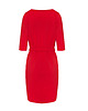 sukienki midi damskie Sukienka kopertowa z dekoltem serek czerwona 1