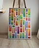 obrazy Obraz 75x 55cm  Geometria Szczęścia Multikolor Radosny Pastele Olejne 2