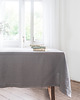 obrusy i serwetki Lniany obrus z listwą  heavy linen TRUE GRAY 1